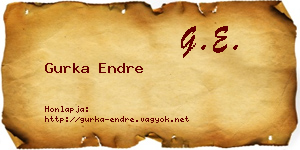 Gurka Endre névjegykártya